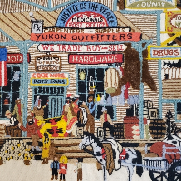 Timberline Jacks Trading Post Embroidered Tapestry 20x16 in General Store Decor - Picture 7 of 15